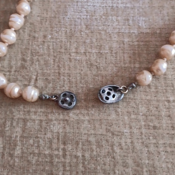 Les Bernard Knotted Faux Pearl Strand Necklace - Picture 10 of 12